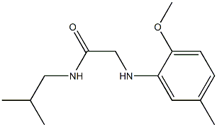 2-[(2-methoxy-5-methylphenyl)amino]-N-(2-methylpropyl)acetamide Structure