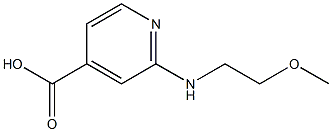 2-[(2-methoxyethyl)amino]pyridine-4-carboxylic acid 구조식 이미지