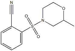 2-[(2-methylmorpholin-4-yl)sulfonyl]benzonitrile Structure