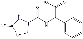 2-[(2-oxo-1,3-thiazolidin-4-yl)formamido]-2-phenylacetic acid 구조식 이미지