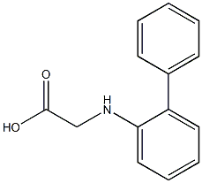 2-[(2-phenylphenyl)amino]acetic acid Structure