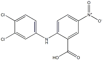 2-[(3,4-dichlorophenyl)amino]-5-nitrobenzoic acid 구조식 이미지