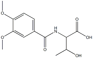 2-[(3,4-dimethoxybenzoyl)amino]-3-hydroxybutanoic acid 구조식 이미지