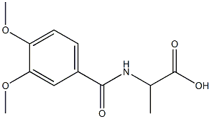 2-[(3,4-dimethoxybenzoyl)amino]propanoic acid Structure