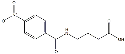 4-[(4-nitrobenzoyl)amino]butanoic acid Structure