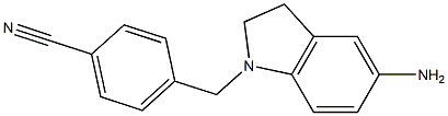 4-[(5-amino-2,3-dihydro-1H-indol-1-yl)methyl]benzonitrile 구조식 이미지