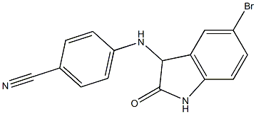 4-[(5-bromo-2-oxo-2,3-dihydro-1H-indol-3-yl)amino]benzonitrile 구조식 이미지