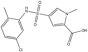 4-[(5-chloro-2-methylphenyl)sulfamoyl]-1-methyl-1H-pyrrole-2-carboxylic acid 구조식 이미지