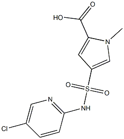4-[(5-chloropyridin-2-yl)sulfamoyl]-1-methyl-1H-pyrrole-2-carboxylic acid 구조식 이미지