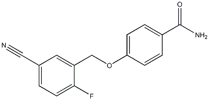 4-[(5-cyano-2-fluorophenyl)methoxy]benzamide 구조식 이미지