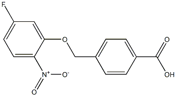 4-[(5-fluoro-2-nitrophenoxy)methyl]benzoic acid 구조식 이미지