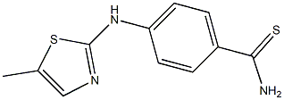 4-[(5-methyl-1,3-thiazol-2-yl)amino]benzene-1-carbothioamide 구조식 이미지