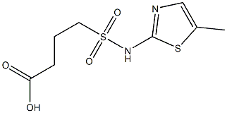 4-[(5-methyl-1,3-thiazol-2-yl)sulfamoyl]butanoic acid Structure