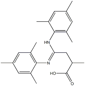 2-Methyl-4-(2,4,6-trimethylphenylamino)-4-(2,4,6-trimethylphenylimino)butanoic acid 구조식 이미지
