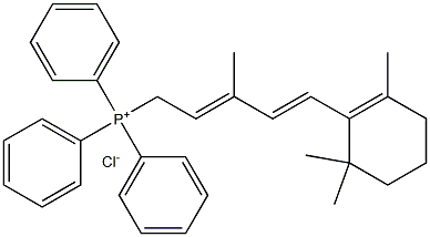 [(2E,4E)-3-Methyl-5-(2,6,6-trimethyl-cyclohex-1-enyl)-penta-2,4-dienyl]triphenylphosphonium chloride Structure