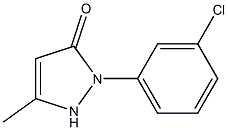 3-Methyl-1-(3'-chlorophenyl)-5-pyrazolone Structure