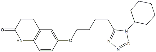 6-[4-(1-Cyclohexyl-1H-tetrazol-5-yl)butoxy]-3,4-dihydro-2(1H)quinolinone 구조식 이미지
