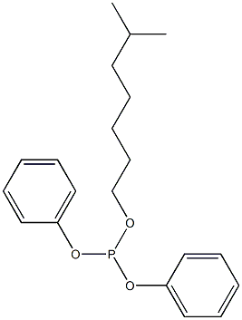 Diphenyl isooctyl phosphite 구조식 이미지
