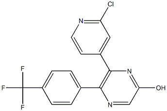 6-(2-CHLOROPYRIDIN-4-YL)-5-[4-(TRIFLUOROMETHYL)PHENYL]PYRAZIN-2-OL 구조식 이미지