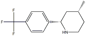 CIS-4-METHYL-2-[4-(TRIFLUOROMETHYL)PHENYL]PIPERIDINE Structure