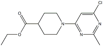 ETHYL 1-(6-CHLORO-2-METHYLPYRIMIDIN-4-YL)PIPERIDINE-4-CARBOXYLATE 구조식 이미지