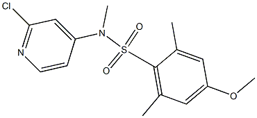 N-(2-CHLOROPYRIDIN-4-YL)-4-METHOXY-N,2,6-TRIMETHYLBENZENESULFONAMIDE Structure