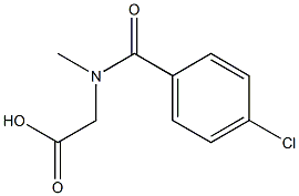 N-(4-CHLOROBENZOYL)-N-METHYLGLYCINE 구조식 이미지