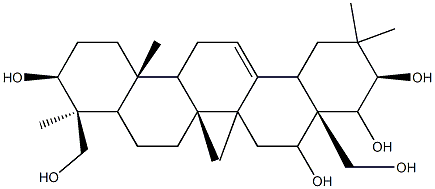 (3R,4aR,6bR,9S,10S,12aR)-4a,9-bis(hydroxymethyl)-2,2,6a,6b,9,12a-hexamethyl-1,3,4,5,6,6a,7,8,8a,10,11,12,13,14b-tetradecahydropicene-3,4,5,10-tetrol Structure