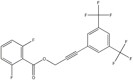 3-[3,5-di(trifluoromethyl)phenyl]prop-2-ynyl 2,6-difluorobenzoate Structure