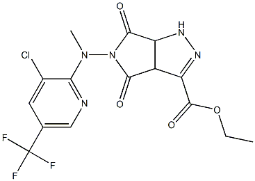 ethyl 5-[[3-chloro-5-(trifluoromethyl)-2-pyridinyl](methyl)amino]-4,6-dioxo-1,3a,4,5,6,6a-hexahydropyrrolo[3,4-c]pyrazole-3-carboxylate 구조식 이미지