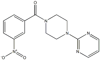 (3-nitrophenyl)(4-pyrimidin-2-ylpiperazino)methanone Structure