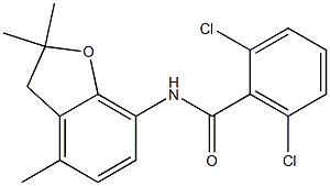 2,6-dichloro-N-(2,2,4-trimethyl-2,3-dihydro-1-benzofuran-7-yl)benzenecarboxamide Structure