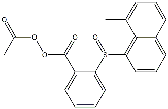 2-{[8-(hydroxymethyl)-1-naphthyl]sulfinyl}benzoic acid acetate 구조식 이미지