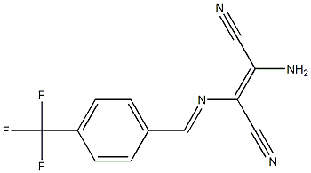 2-amino-3-{[4-(trifluoromethyl)benzylidene]amino}but-2-enedinitrile Structure