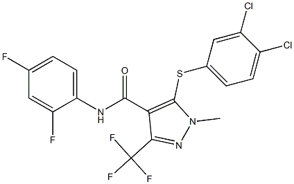 5-[(3,4-dichlorophenyl)sulfanyl]-N-(2,4-difluorophenyl)-1-methyl-3-(trifluoromethyl)-1H-pyrazole-4-carboxamide Structure