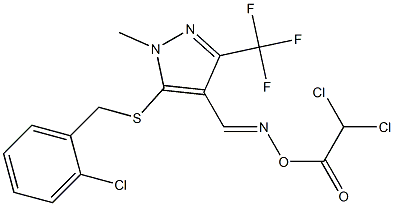 N-{[5-[(2-chlorobenzyl)sulfanyl]-1-methyl-3-(trifluoromethyl)-1H-pyrazol-4-yl]methylene}-N-[(2,2-dichloroacetyl)oxy]amine Structure