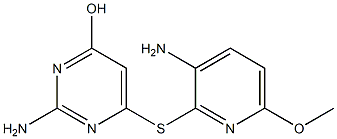 2-amino-6-[(3-amino-6-methoxy-2-pyridyl)thio]pyrimidin-4-ol 구조식 이미지