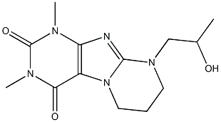 9-(2-hydroxypropyl)-1,3-dimethyl-1,2,3,4,6,7,8,9-octahydropyrimido[2,1-f]purine-2,4-dione Structure