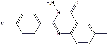 3-amino-2-(4-chlorophenyl)-6-methyl-4(3H)-quinazolinone Structure