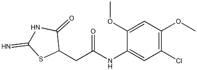 N1-(5-chloro-2,4-dimethoxyphenyl)-2-(2-imino-4-oxo-1,3-thiazolan-5-yl)acetamide Structure