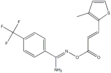 O1-[3-(3-methyl-2-thienyl)acryloyl]-4-(trifluoromethyl)benzene-1-carbohydroximamide Structure