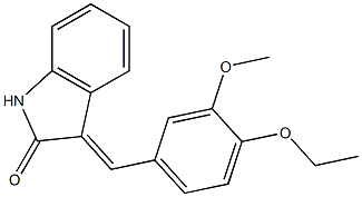 3-(4-ethoxy-3-methoxybenzylidene)indolin-2-one 구조식 이미지