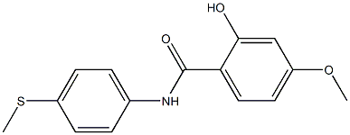 2-hydroxy-4-methoxy-N-[4-(methylsulfanyl)phenyl]benzamide Structure