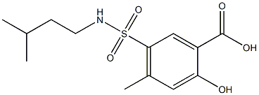 2-hydroxy-4-methyl-5-[(3-methylbutyl)sulfamoyl]benzoic acid Structure