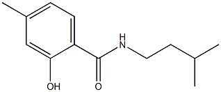 2-hydroxy-4-methyl-N-(3-methylbutyl)benzamide 구조식 이미지