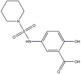 2-hydroxy-5-[(piperidine-1-sulfonyl)amino]benzoic acid Structure