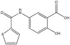 2-hydroxy-5-[(thien-2-ylcarbonyl)amino]benzoic acid Structure