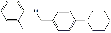 2-iodo-N-{[4-(piperidin-1-yl)phenyl]methyl}aniline Structure