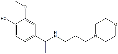 2-methoxy-4-(1-{[3-(morpholin-4-yl)propyl]amino}ethyl)phenol 구조식 이미지