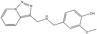 2-methoxy-4-[({[1,2,4]triazolo[3,4-a]pyridin-3-ylmethyl}amino)methyl]phenol 구조식 이미지